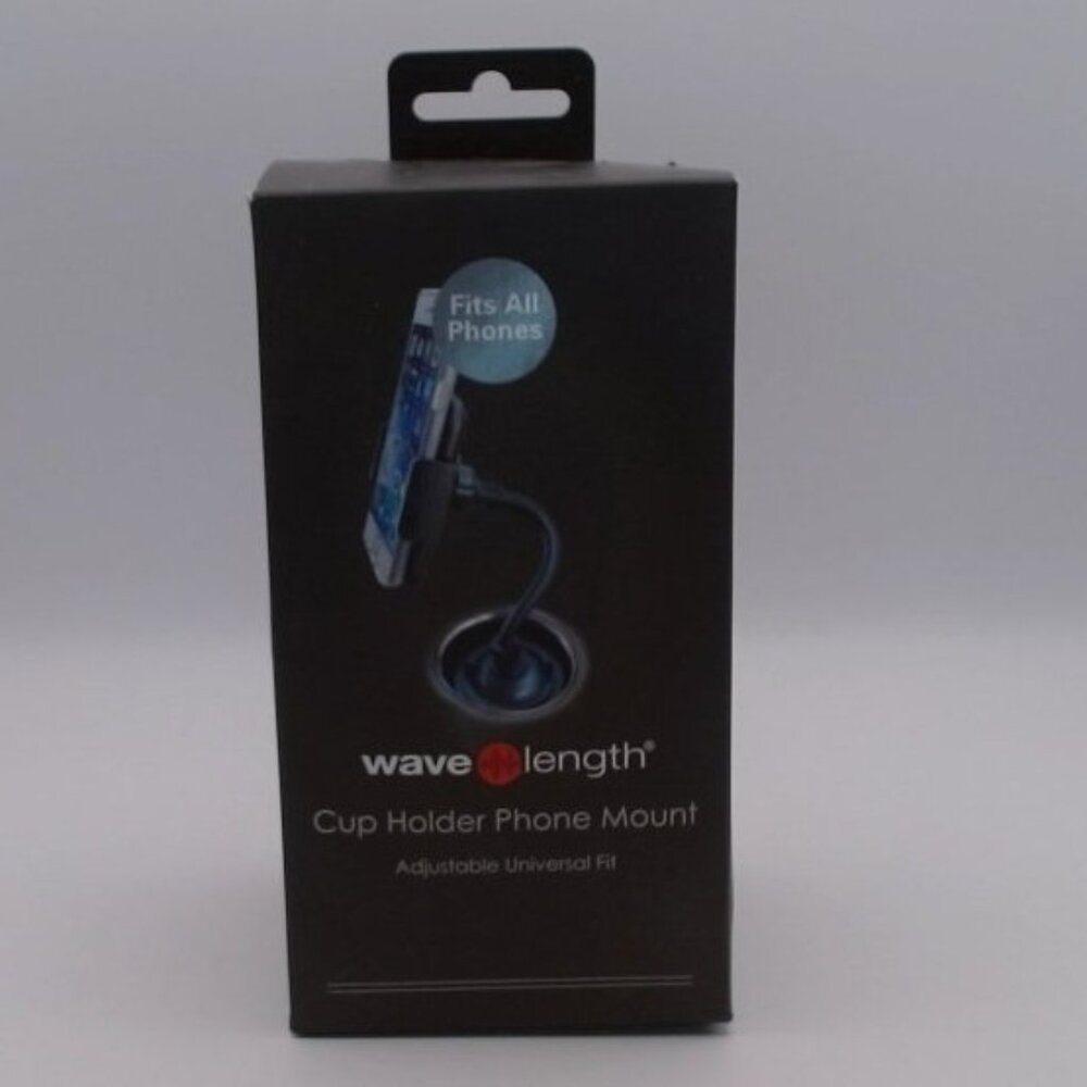 Wave Length Cup Holder Phone Mount‎ Adjustable Universal Fits All Phones BNIB